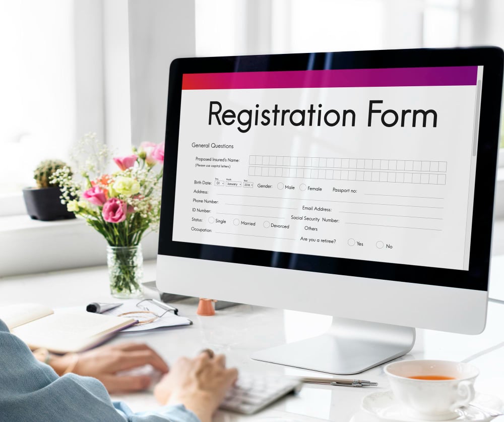 registration application paper form