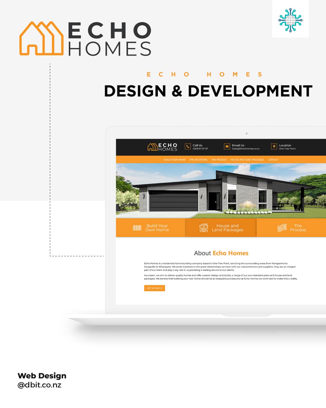 Echo Homes Web Design Slide