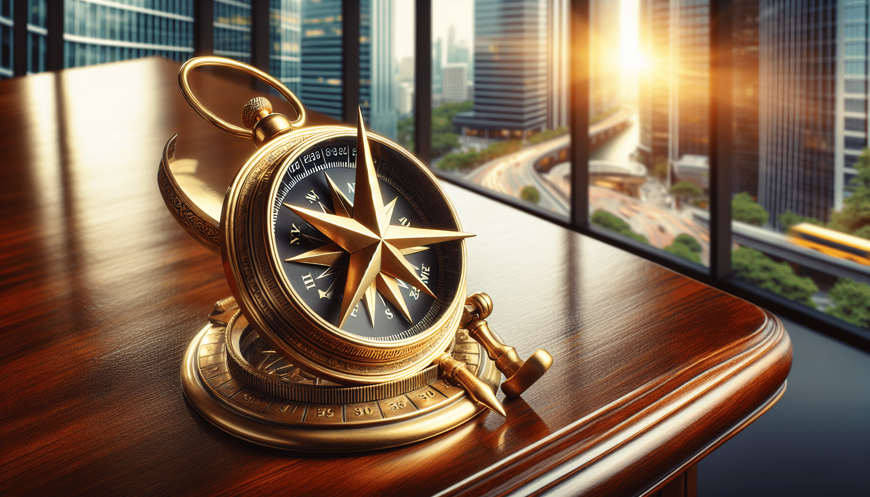 A compass pointing towards aligning content strategy with business goals