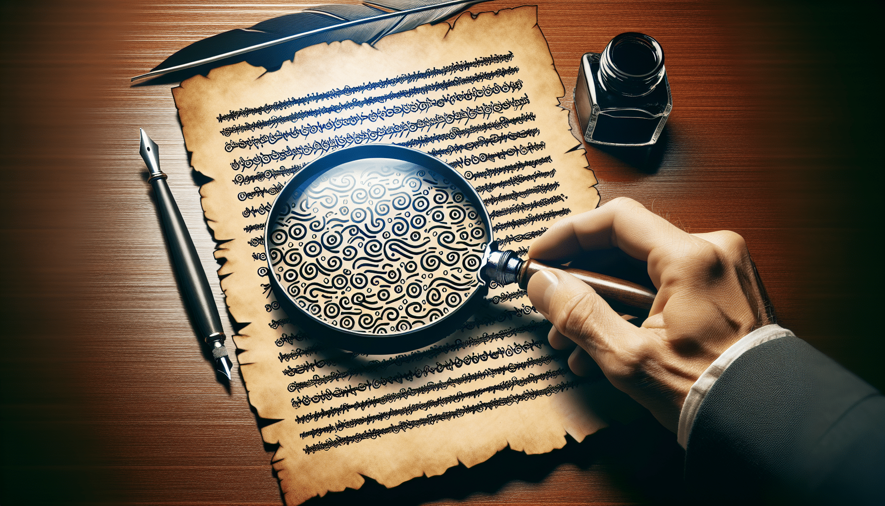 A magnifying glass focusing on enhancing content quality and relevance
